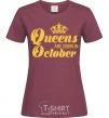 Женская футболка October Queen Бордовый фото