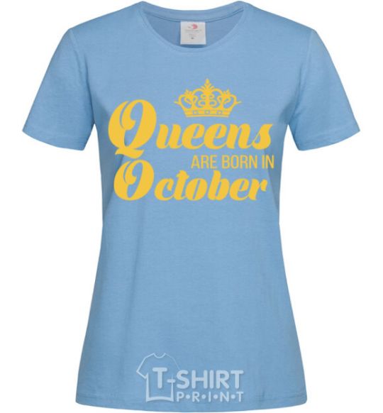 Женская футболка October Queen Голубой фото