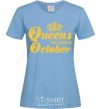 Женская футболка October Queen Голубой фото
