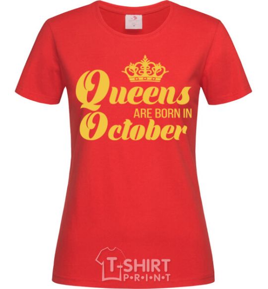 Женская футболка October Queen Красный фото