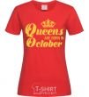 Женская футболка October Queen Красный фото