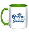 Чашка с цветной ручкой January Queen Зеленый фото