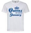 Men's T-Shirt January Queen White фото