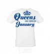 Men's T-Shirt January Queen White фото