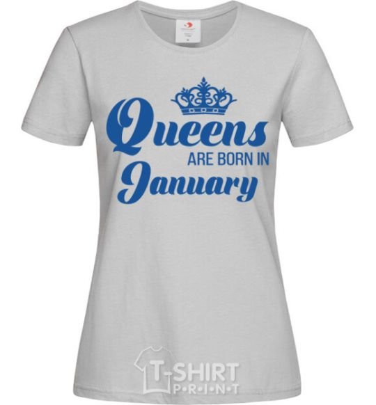 Женская футболка January Queen Серый фото