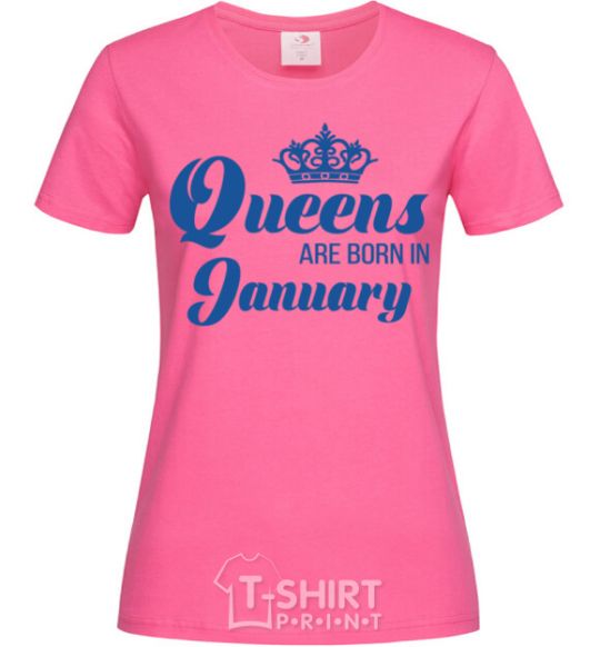 Женская футболка January Queen Ярко-розовый фото