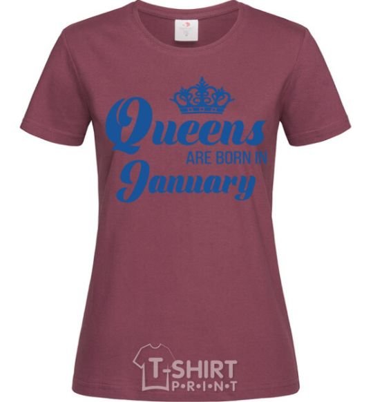 Женская футболка January Queen Бордовый фото