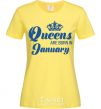Женская футболка January Queen Лимонный фото