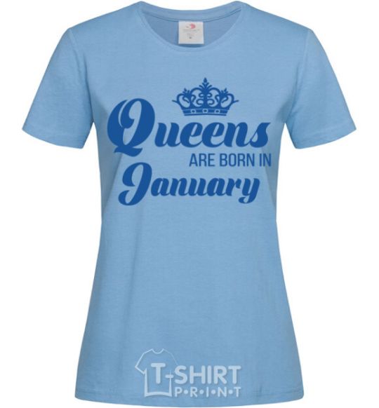 Женская футболка January Queen Голубой фото