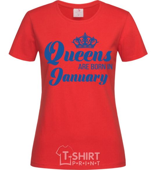 Женская футболка January Queen Красный фото