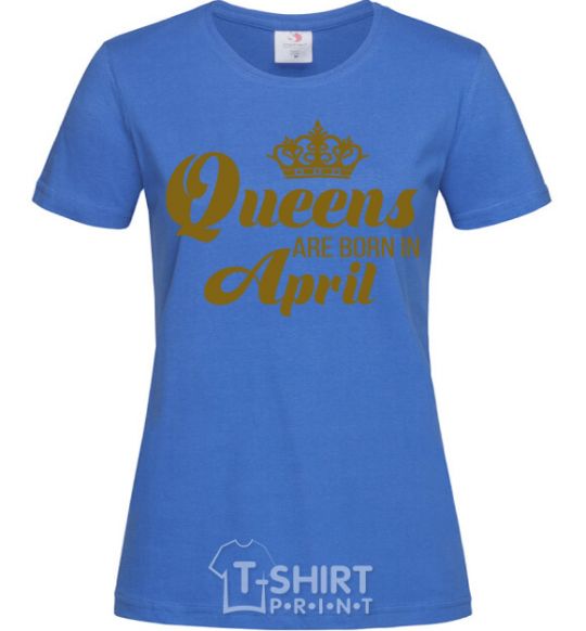 Женская футболка April Queen Ярко-синий фото