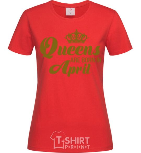 Женская футболка April Queen Красный фото