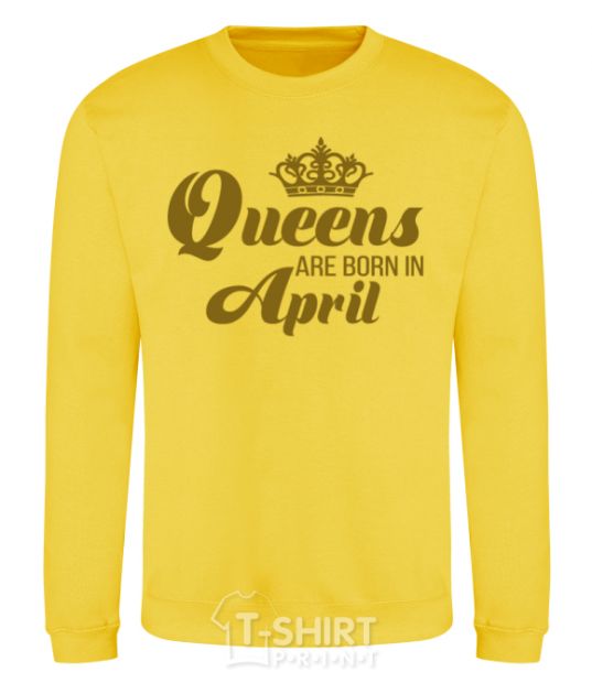 Sweatshirt April Queen yellow фото
