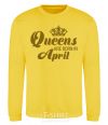 Sweatshirt April Queen yellow фото