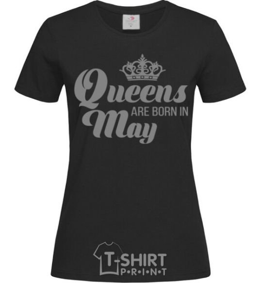 Women's T-shirt May Queen black фото