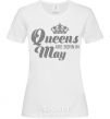 Women's T-shirt May Queen White фото