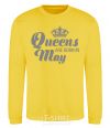 Sweatshirt May Queen yellow фото