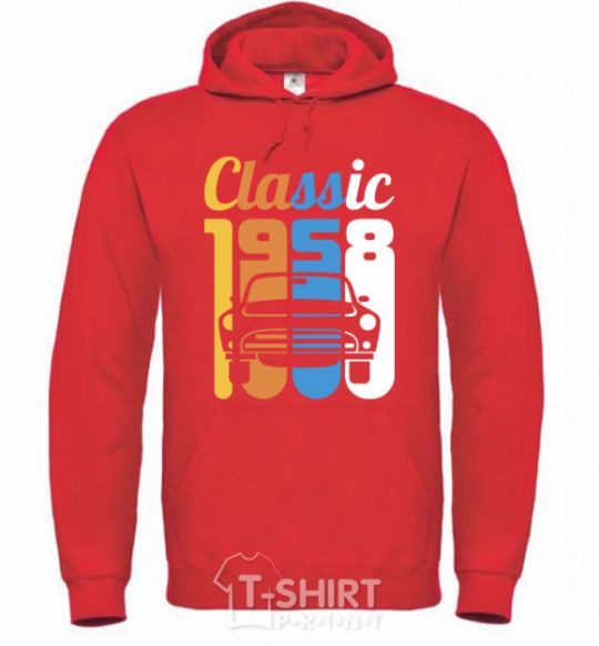 Men`s hoodie Classic 1958 bright-red фото