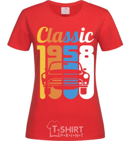 Женская футболка Classic 1958 Красный фото