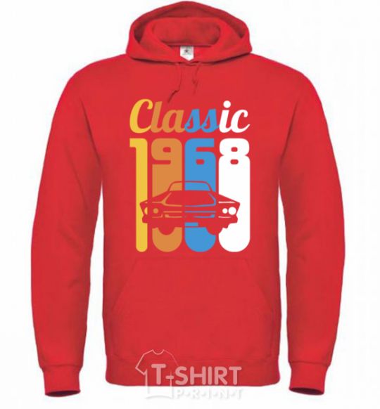 Men`s hoodie Classic 1968 bright-red фото