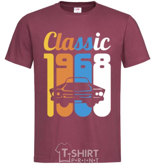 Men's T-Shirt Classic 1968 burgundy фото