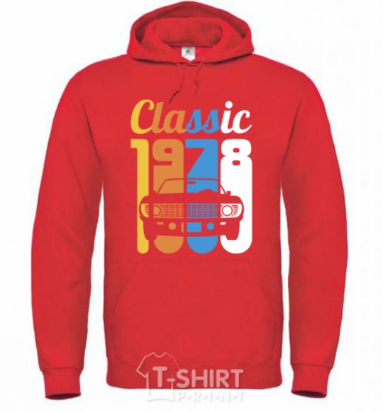 Men`s hoodie Classic 1978 bright-red фото