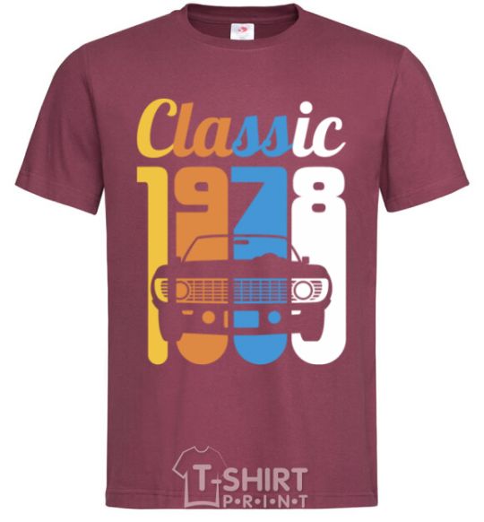 Мужская футболка Classic 1978 Бордовый фото
