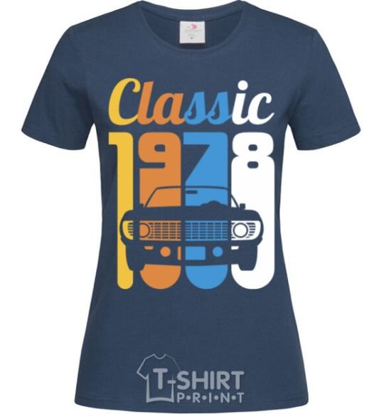 Women's T-shirt Classic 1978 navy-blue фото