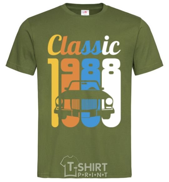Мужская футболка Classic 1988 Оливковый фото