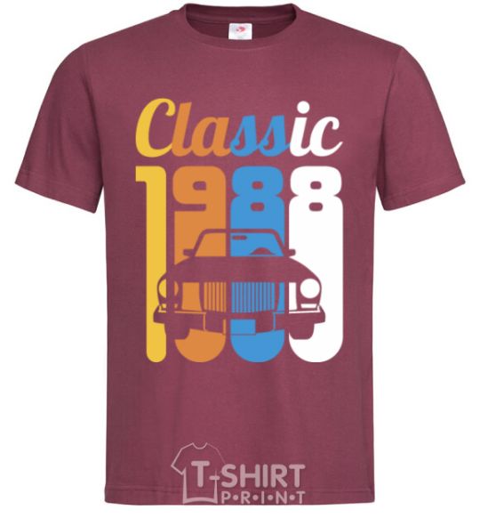 Men's T-Shirt Classic 1988 burgundy фото
