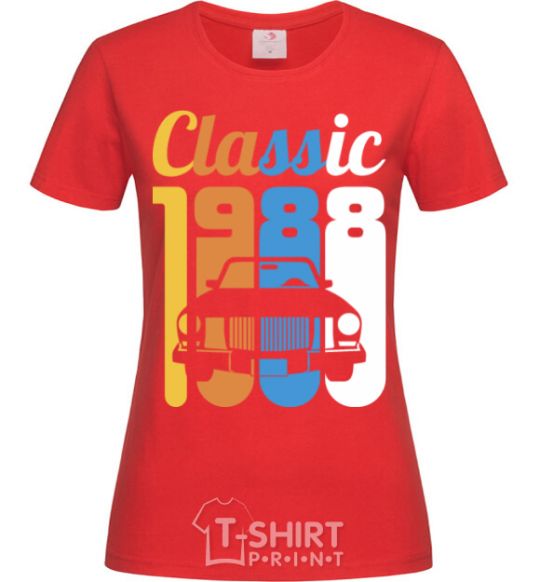 Women's T-shirt Classic 1988 red фото