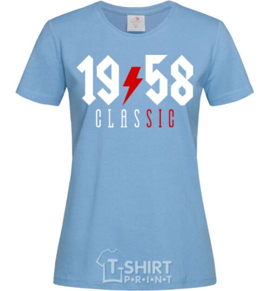 Women's T-shirt 1958 Classic sky-blue фото