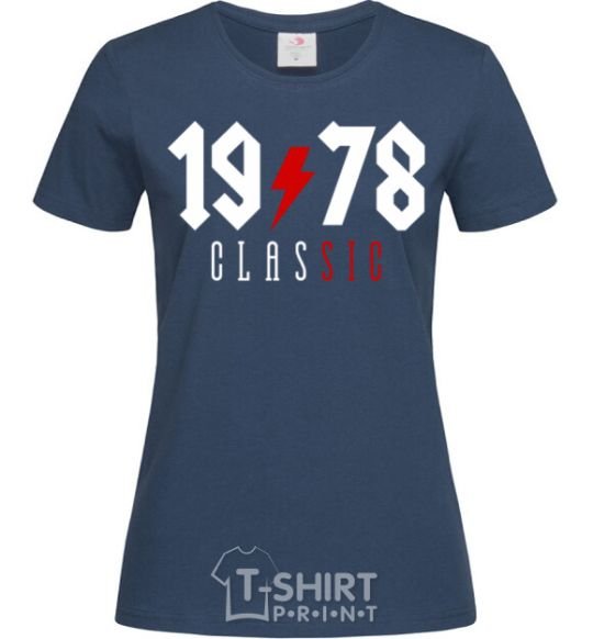 Women's T-shirt 1978 Classic navy-blue фото