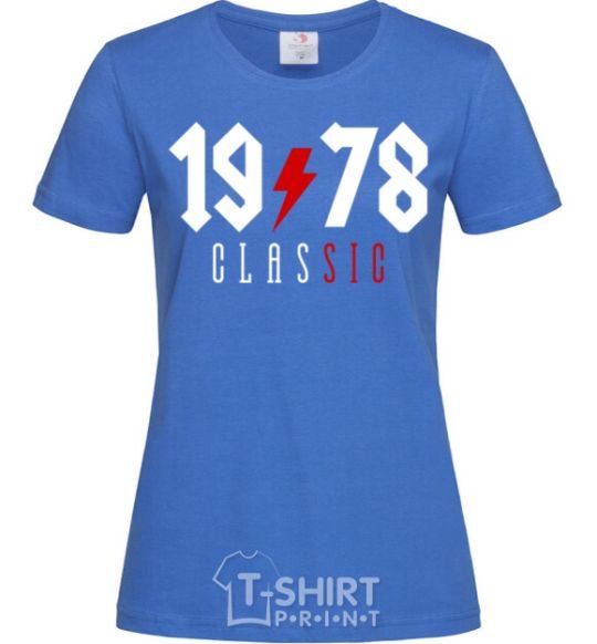 Women's T-shirt 1978 Classic royal-blue фото