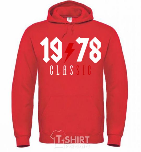 Men`s hoodie 1978 Classic bright-red фото