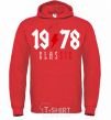 Men`s hoodie 1978 Classic bright-red фото