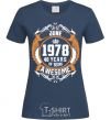 Women's T-shirt June 1978 40 years of being Awesome navy-blue фото