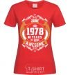 Women's T-shirt June 1978 40 years of being Awesome red фото