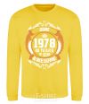 Sweatshirt June 1978 40 years of being Awesome yellow фото