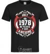 Мужская футболка July 1978 40 years of being Awesome Черный фото