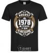 Men's T-Shirt August 1978 40 years of being Awesome black фото