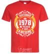 Men's T-Shirt September 1978 40 years of being Awesome red фото