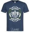 Men's T-Shirt November 1978 40 years of being Awesome navy-blue фото