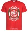 Men's T-Shirt November 1978 40 years of being Awesome red фото