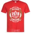 Men's T-Shirt December 1978 40 years of being Awesome red фото