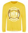 Sweatshirt December 1978 40 years of being Awesome yellow фото