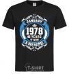 Men's T-Shirt January 1978 40 years of being Awesome black фото