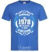 Men's T-Shirt January 1978 40 years of being Awesome royal-blue фото