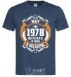 Men's T-Shirt May 1978 40 years of being Awesome navy-blue фото