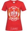 Women's T-shirt May 1978 40 years of being Awesome red фото